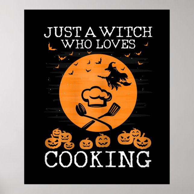 Affiche Juste une sorcière qui aime la cuisine | Chef Cool (Devant)