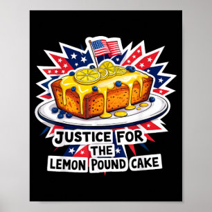 Affiche Justice amusante pour gâteau américain au citron