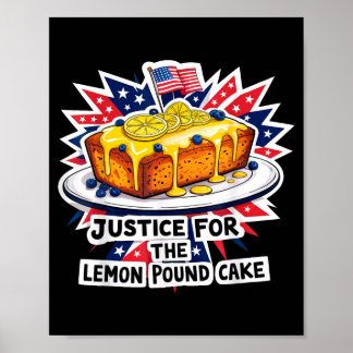 Affiche Justice amusante pour gâteau américain au citron