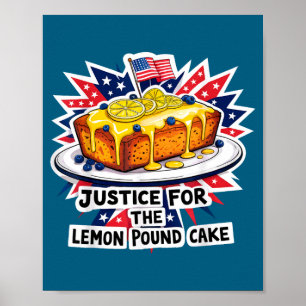 Affiche Justice amusante pour gâteau au citron américain