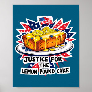 Affiche Justice amusante pour gâteau au citron américain