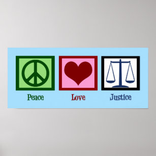 Affiche Justice de l'amour pour la paix