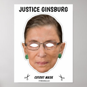 Affiche JUSTICE GINSBURG Masque Halloween
