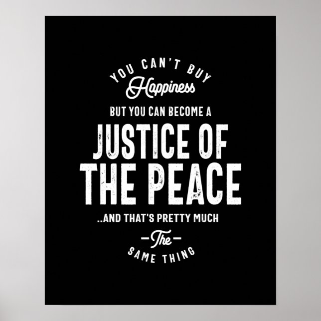 Affiche Justice Of The Peace Job Title Cadeau (Devant)