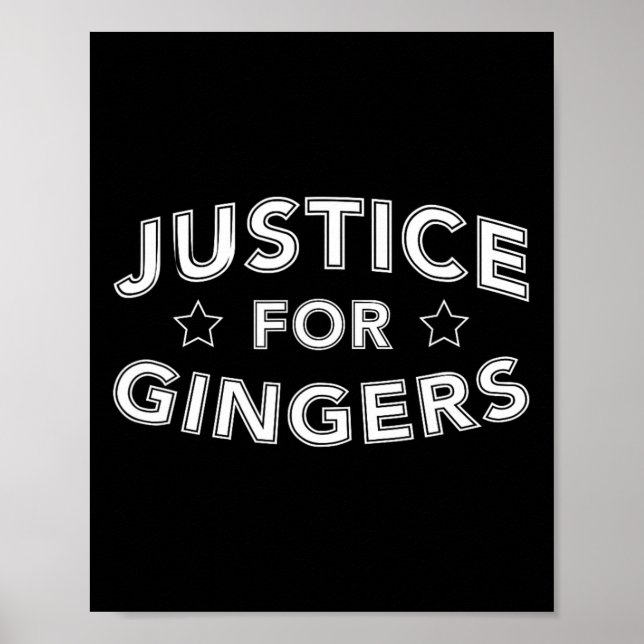 Affiche Justice pour les Roux Drôle Roux Irlandais Écossai (Devant)