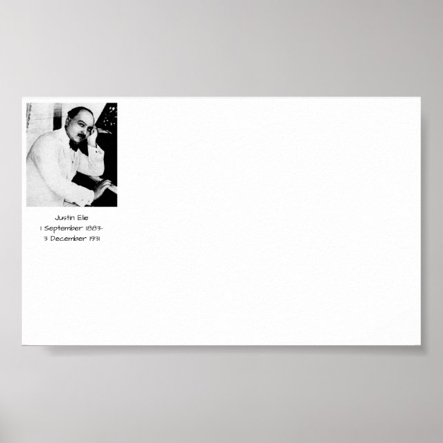 Affiche Justin Elie (Devant)