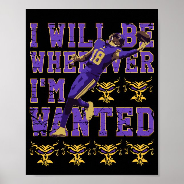 Affiche Justin Jefferson (Devant)