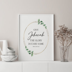 Affiche JW 2025 Année Texte avec Eucalyptus