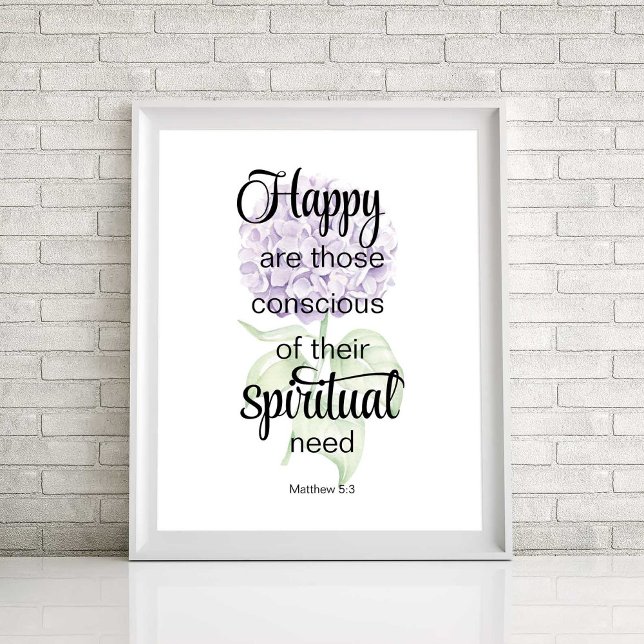 Affiche JW 2025 Année Texte avec Hydrangea Imprimer (Créateur téléchargé)