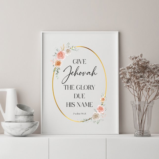 Affiche JW 2025 Année Texte avec Rose Imprimer (Créateur téléchargé)