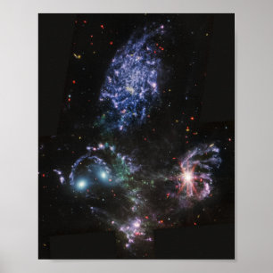 Affiche JWST James Webb Télescope spatial Quintet de Steph