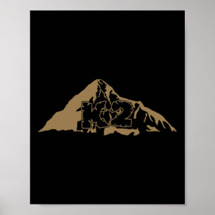 Affiche K2 - Montée en montagne grimpeur de roche Everest