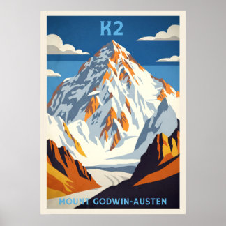 Affiche K2 Mount Godwin-Austen V02