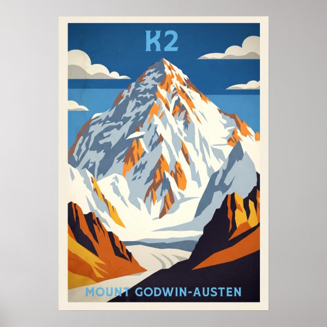 Affiche K2 Mount Godwin-Austen V02 (Devant)