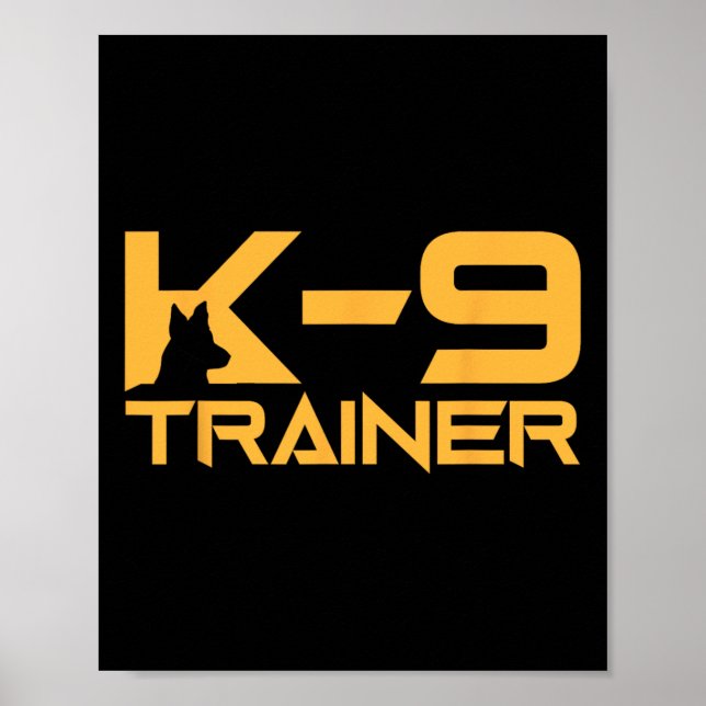 Affiche K-9 K9 Entraîneur de chiens Police Sécurité Hallow (Devant)