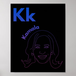 Affiche K est pour la présidente Kamala Harris Wheimer 20