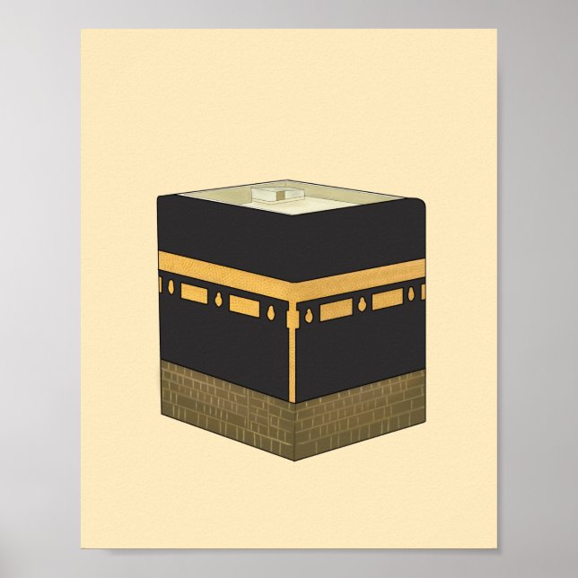 Affiche Kaaba - Anglais - Chaîne d'eau - Kaabah Hand Drawn (Devant)