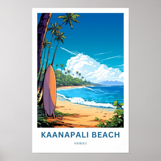 Affiche Kaanapali Beach Hawaii Print (Devant)