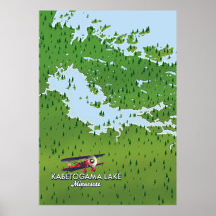 Affiche Kabetogama lake, Minnesota, USA Plan du voyage.