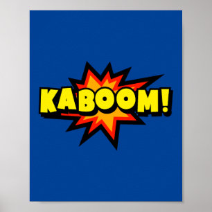 Affiche Kaboom ! Explosion de bande dessinée Bold Pop Art