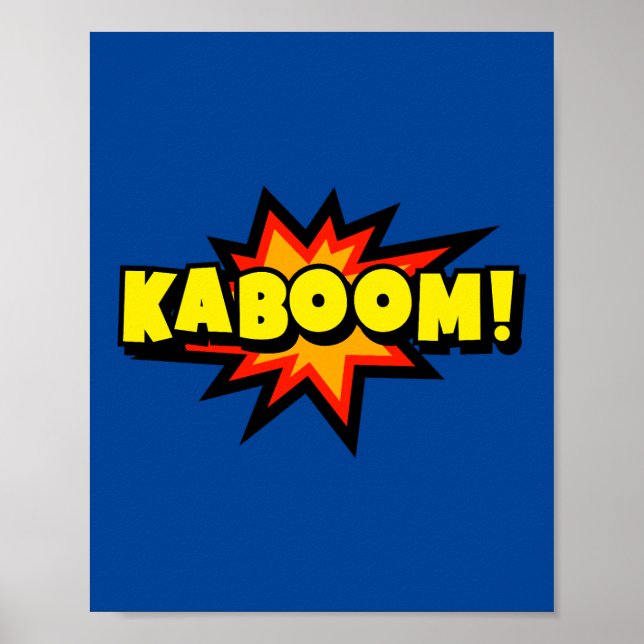 Affiche Kaboom ! Explosion de bande dessinée Bold Pop Art (Devant)