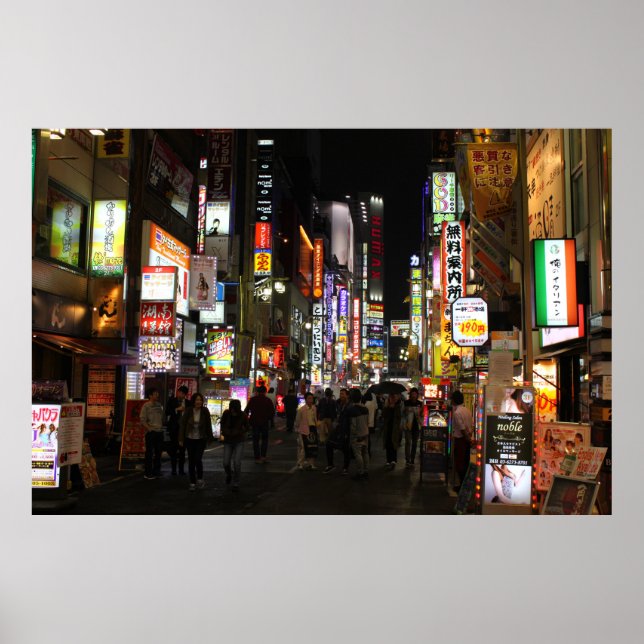 Affiche Kabukichō Tokyo Neons par nuit (Devant)