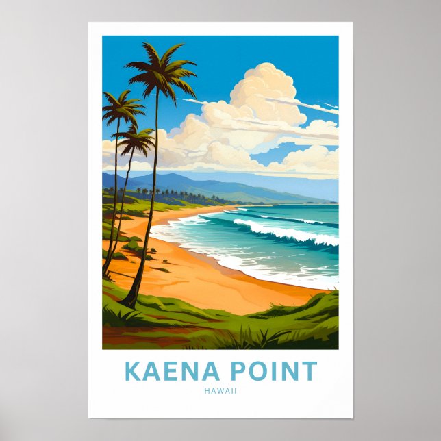 Affiche Kaena Point Hawaii Imprimer Voyage (Devant)