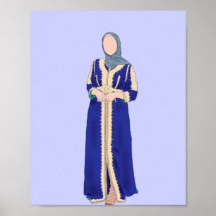 Affiche Kaftan - Traditionnel Marocain Kaftan