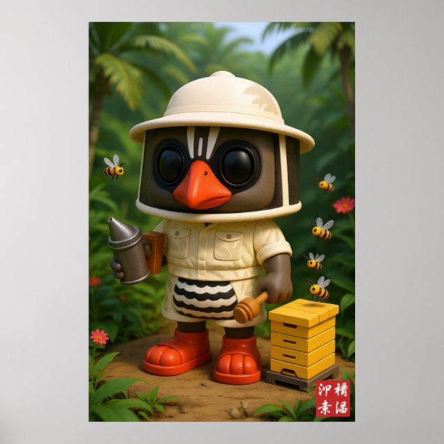 Affiche Kagu apiculteur (Devant)