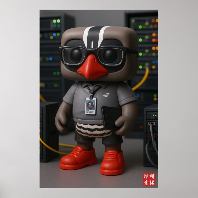 Affiche Kagu travaille au datacenter (Devant)