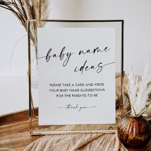 Affiche KAIA Baby Name Ideas Game Sign