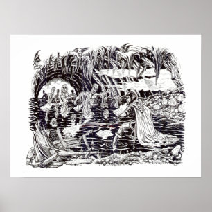 Affiche "Kaine et le lac des morts" - par Tracy Lesch