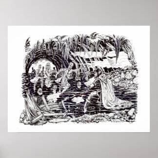 Affiche "Kaine et le lac des morts" - par Tracy Lesch