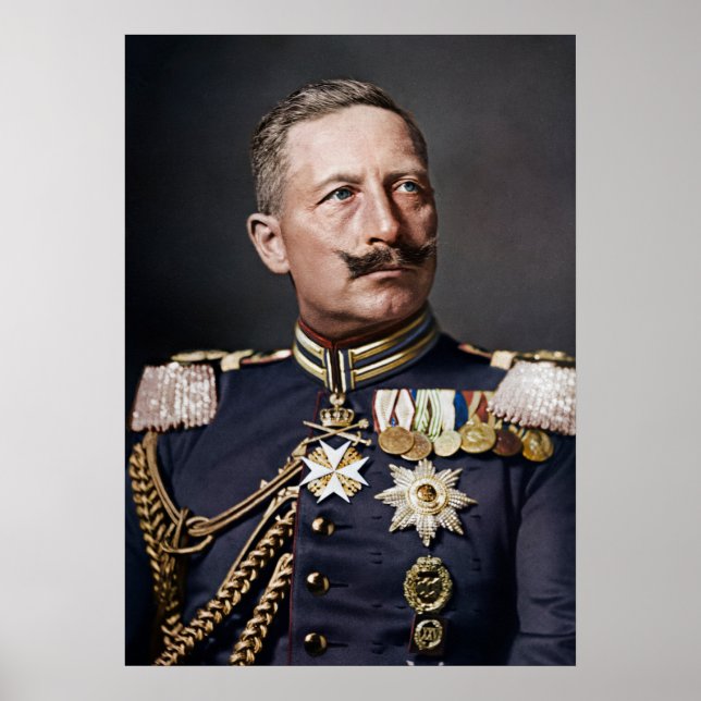 Affiche Kaiser Wilhelm II 1908 coloré (Devant)