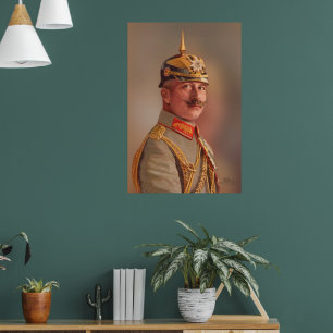 Affiche Kaiser Wilhelm II, Empereur d'Allemagne avec signa