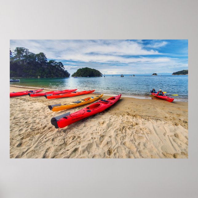 Affiche Kaiteriteri, plage de Nelson, Nouvelle-Zélande (Devant)