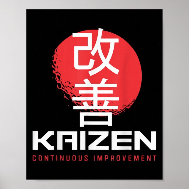 Affiche Kaizen Amélioration continue Kai Zen Japonais Mot (Devant)