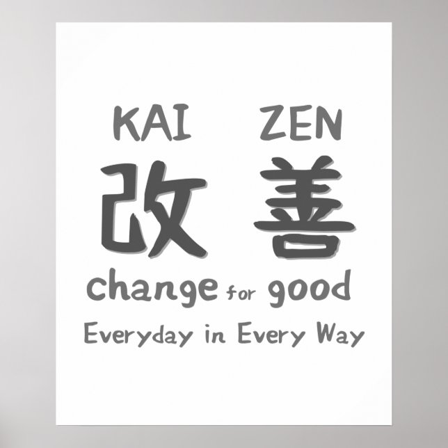 Affiche Kaizen - Changement pour le bien - Tous les jours  (Devant)