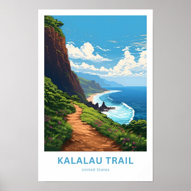 Affiche Kalalau Beach États-Unis Imprimer (Devant)