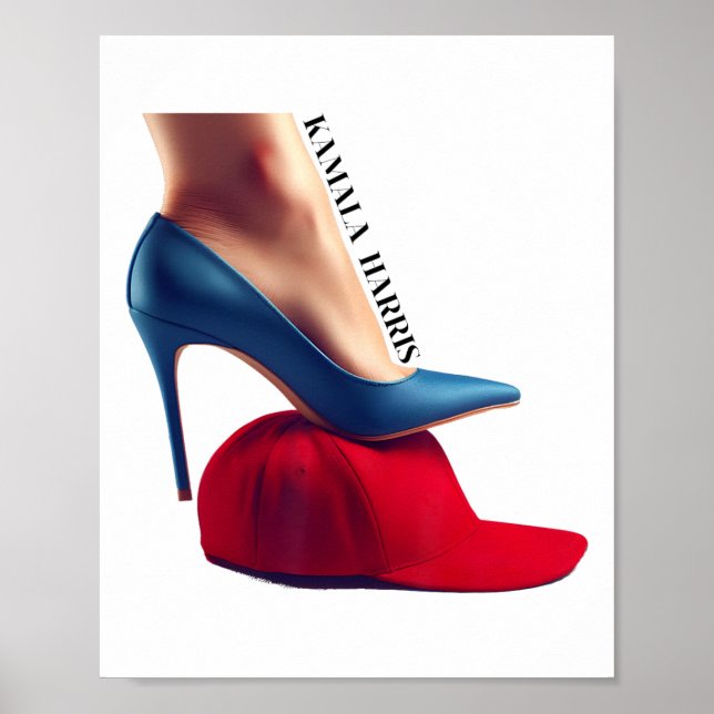 Affiche Kalama Harris 2024 Retro Comma La Red Casquette An (Devant)