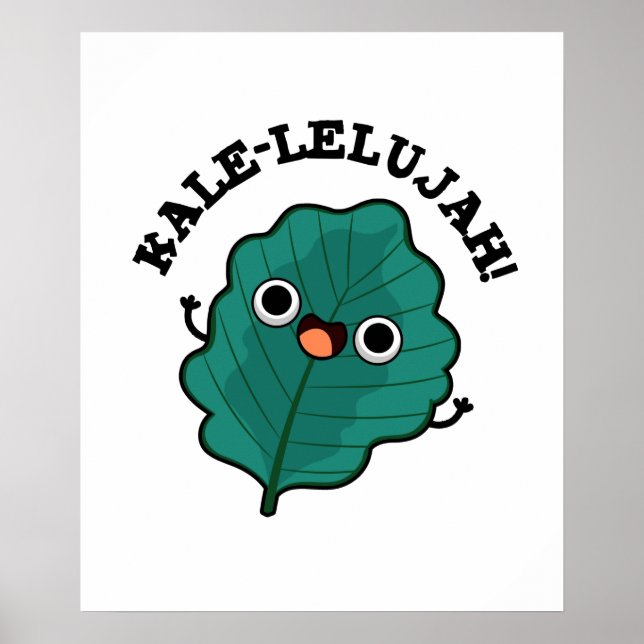 Affiche Kale-lelujah Funny Veggie Kale Pun (Devant)