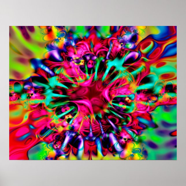 Affiche Kaléidoscope Apophysis Fractal Art - I (Devant)