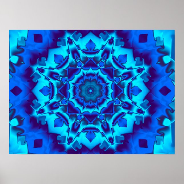 Affiche Kaleidoscope bleu (Devant)