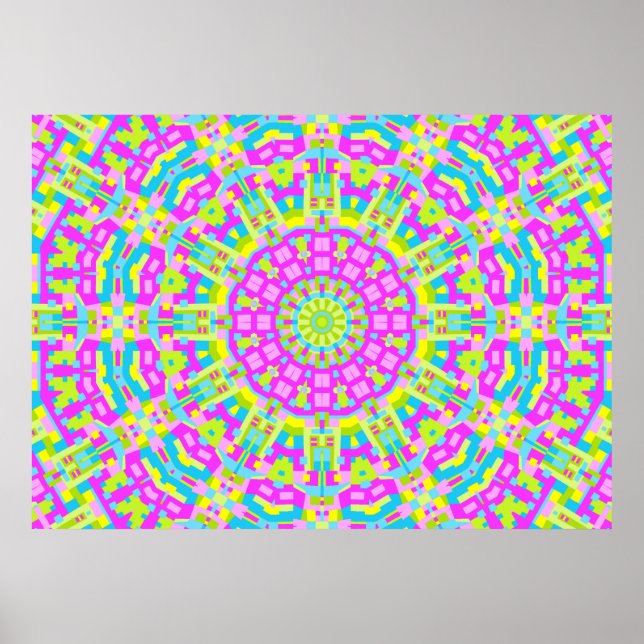 Affiche Kaleidoscope coloré 01 (Devant)