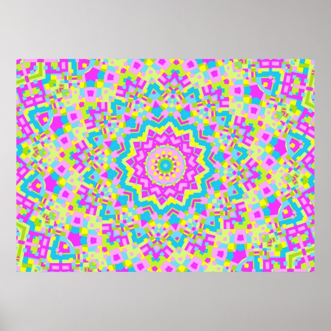 Affiche Kaleidoscope coloré 04 (Devant)