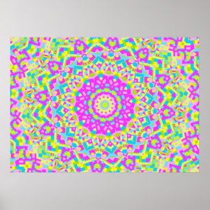 Affiche Kaleidoscope coloré 08