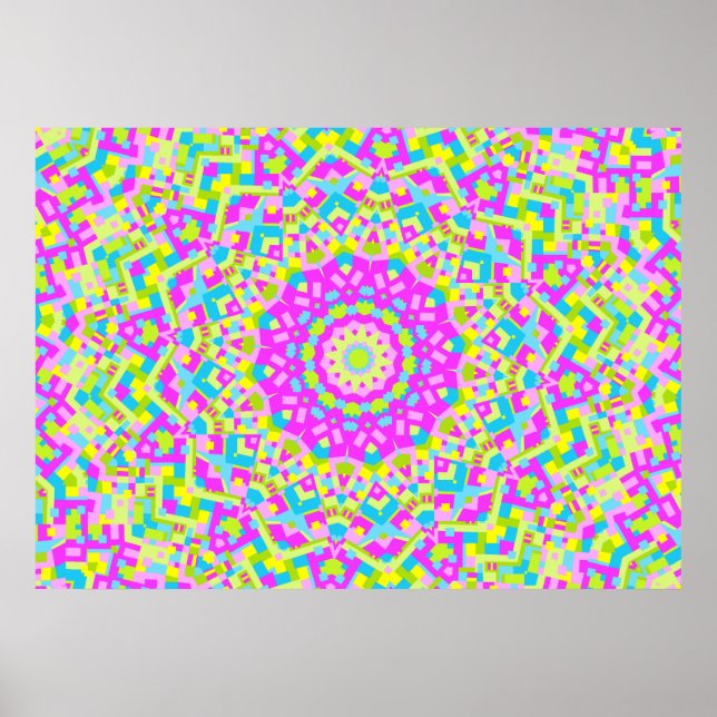 Affiche Kaleidoscope coloré 08 (Devant)