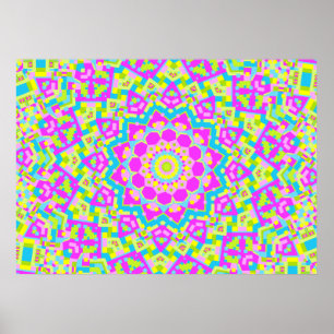 Affiche Kaleidoscope coloré 09