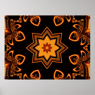 Affiche Kaléidoscope Copper Star