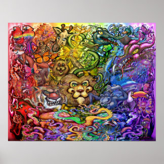 Affiche Kaleidoscope des créatures